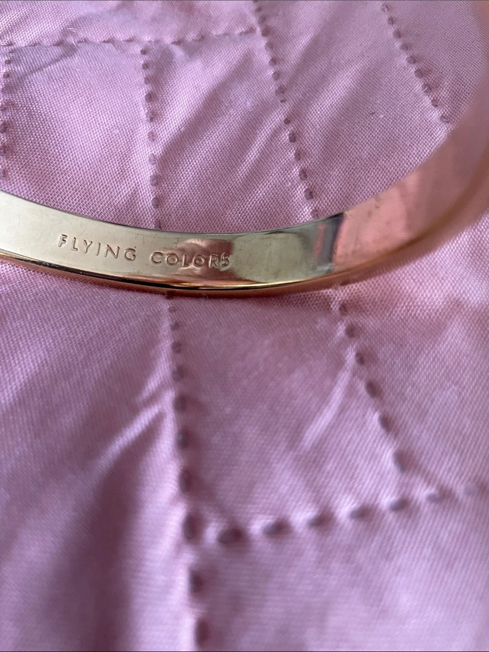 kate spade Gold-Tone Multicolor Enamel Chevron Bangle  Worn 2-3 Times No Callout - Picture 5 of 6